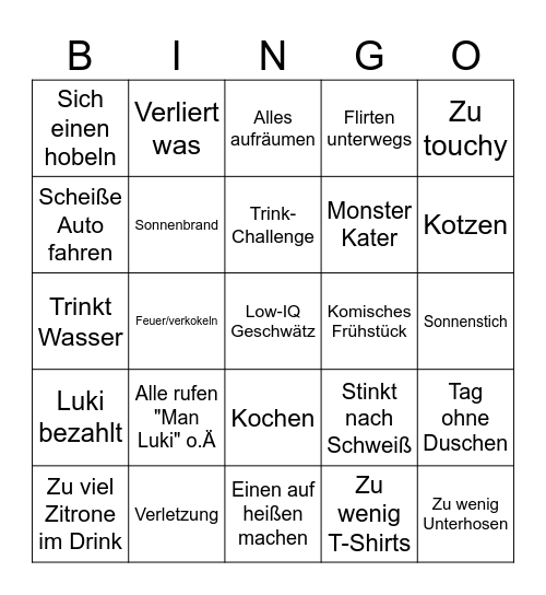 Luki-Bingo Card