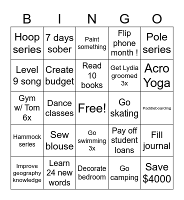 2026 Bingo Card