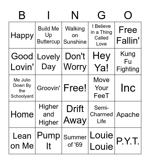 OUTSPOKEN GAME 12 Bingo Card