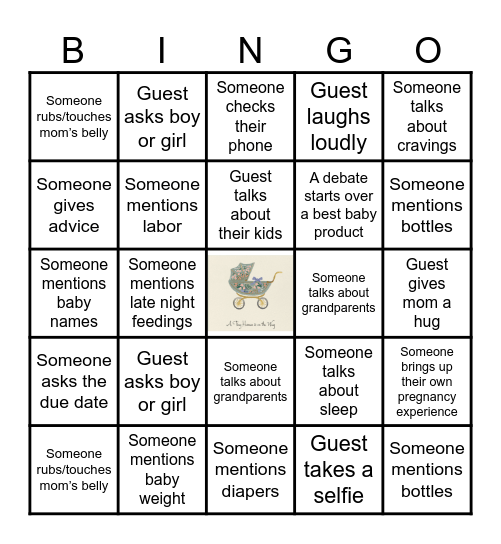 Regan & Otis Shower Mingle Bingo Card