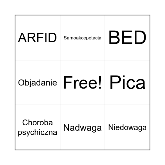 NoFilter Bingo Card
