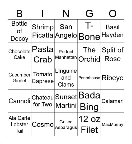 Iavarone's Bingo Card