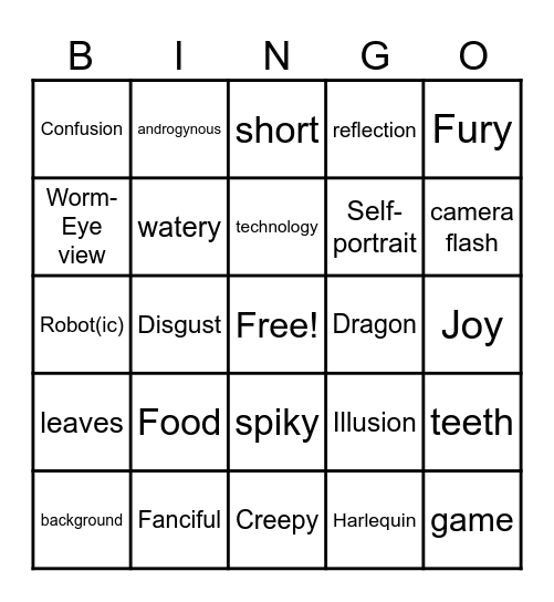 Art Tag Bingo V1 Bingo Card
