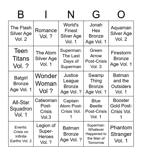 DCF Solicitations Bingo Card