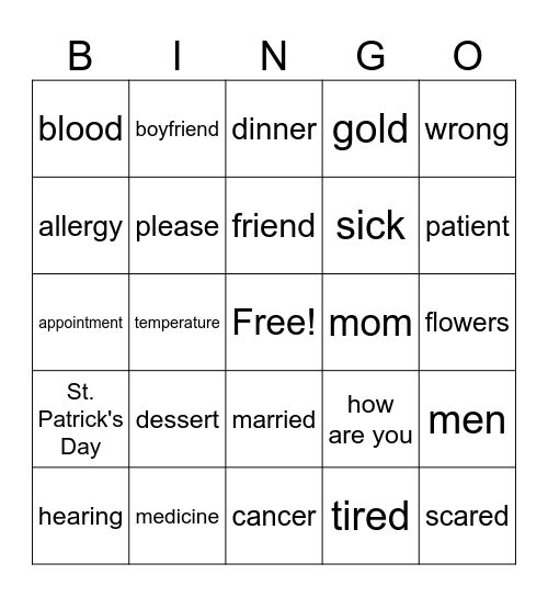 ASL Bingo! Bingo Card