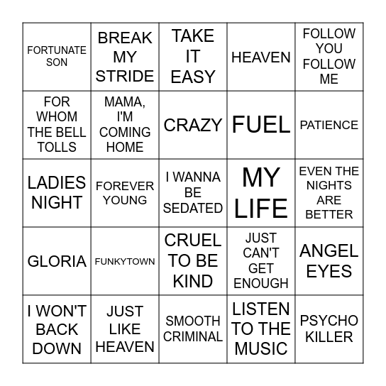 CHRIS ELTON BDAY 2026 Bingo Card