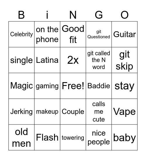 ome Bingo Card