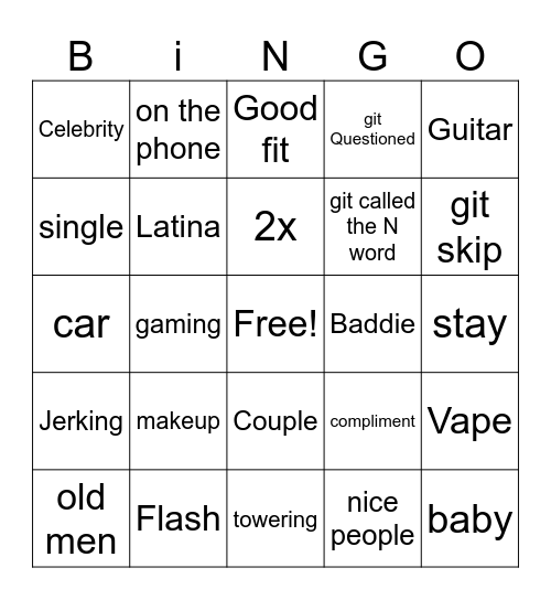 ome Bingo Card