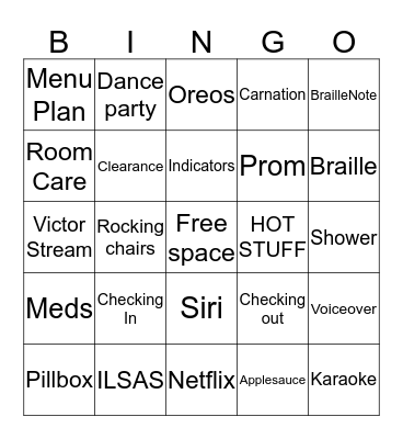 K.S. Bingo Night Bingo Card