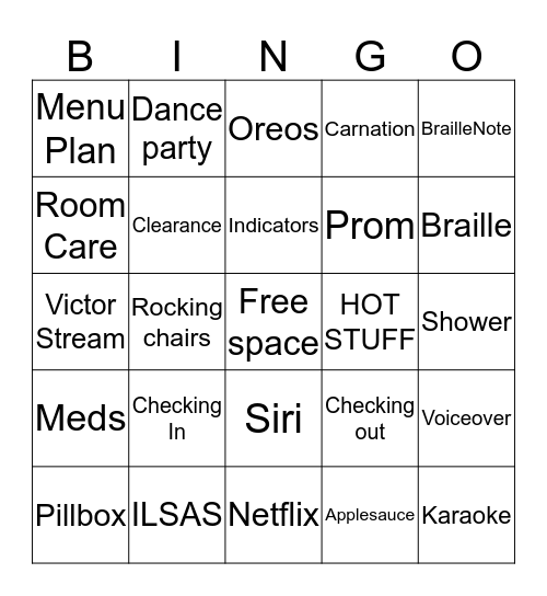 K.S. Bingo Night Bingo Card