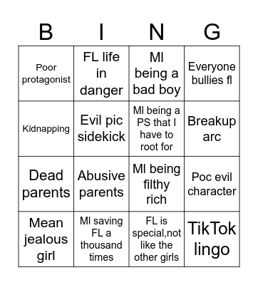 Bad "TikTok" movies Bingo Card