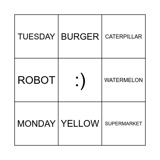 BINGO Card