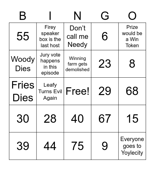 Number Bingo 1-75 Bingo Card