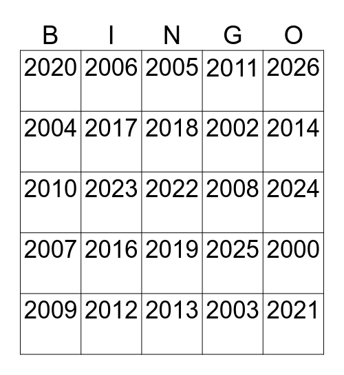 27 Korean Years of Pireh Playlist! Bingo Card