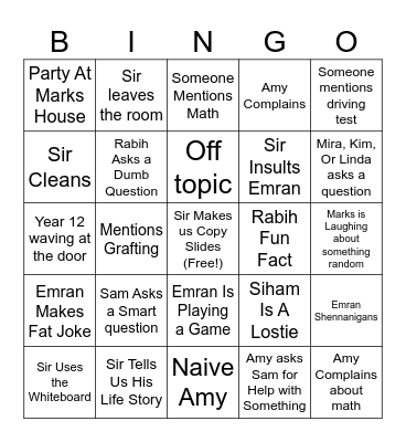 Biology Bingo Card