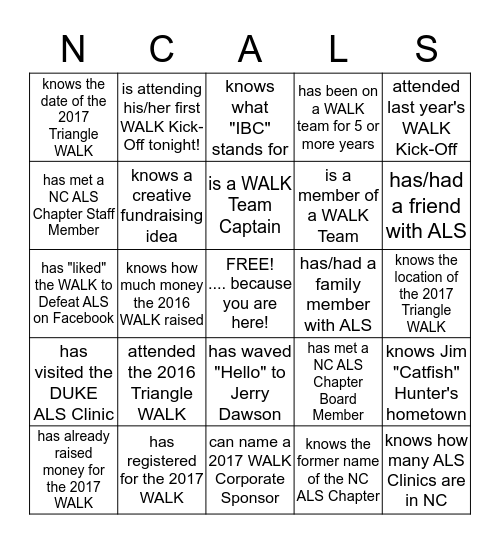 "Find Someone Who......"  BINGO Card