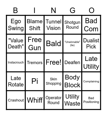 Bowen Vs Accountability Bingo Card