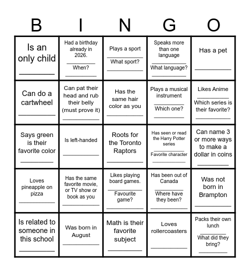 Find Someone Who... (Math) Bingo Card