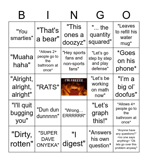 TANDESKI BINGO Card