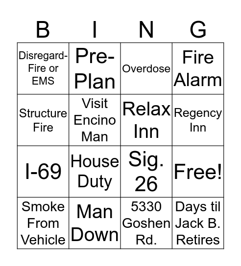 Station 6 Bingo Card