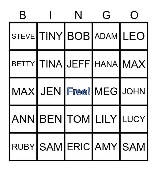 PRESENT PROGRESSIVE TENSE Bingo Card