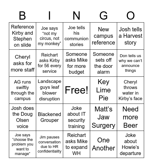 SR26 Bingo Card
