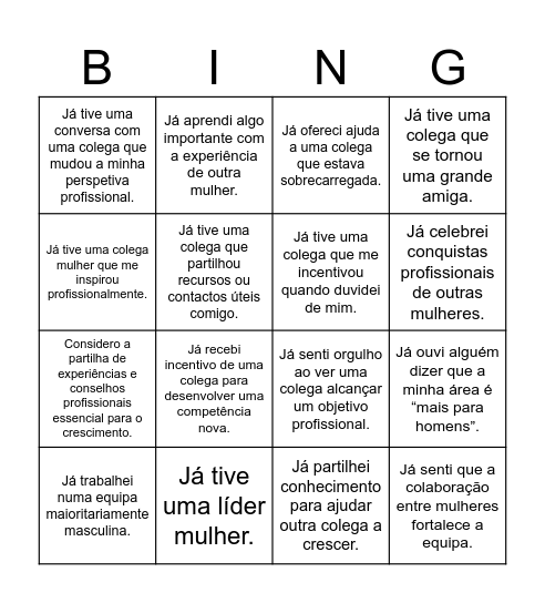 Conversas de Café 2ª edição Bingo Card