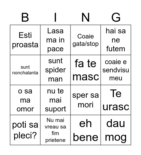Sonia Gogan Bingo Card