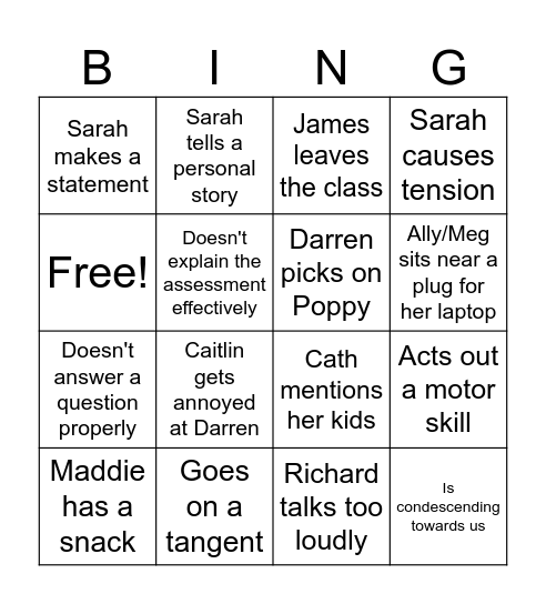 Bingo Card