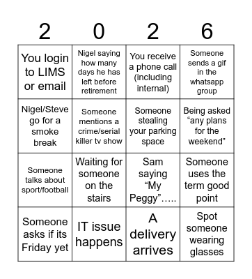 QTS Bingo Card