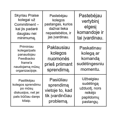 Pickitoo VALUE Bingo Card
