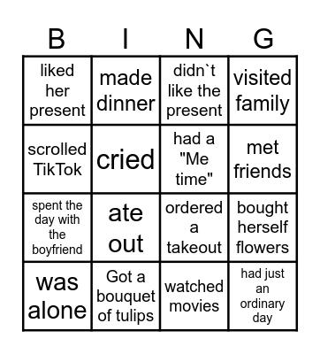The Women`s Day Bingo Card