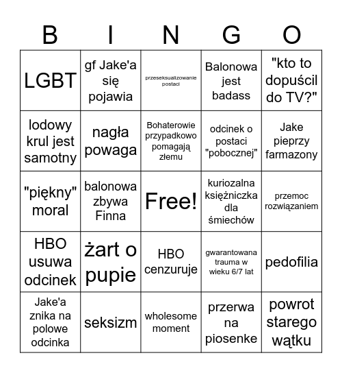Pora na Bingo Card