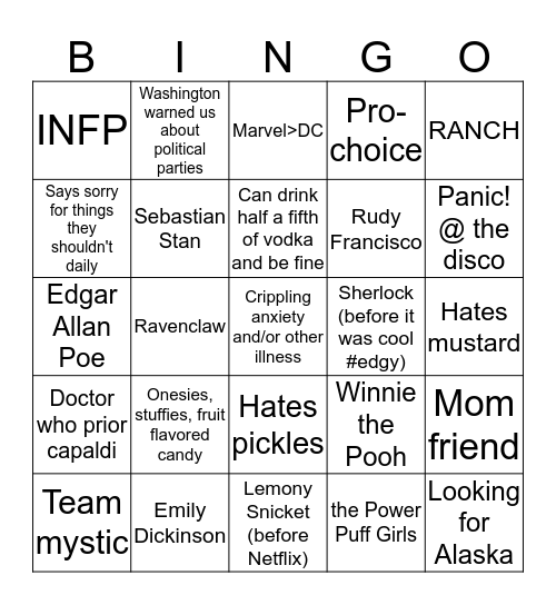 Mickey Bingo Card