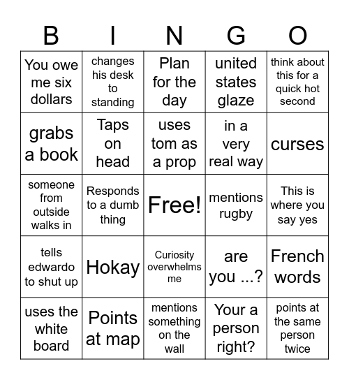 Rospeirski Bingo Card