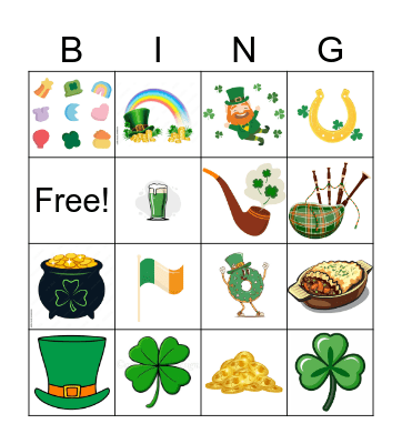 St. Patrick's Day Bingo Card