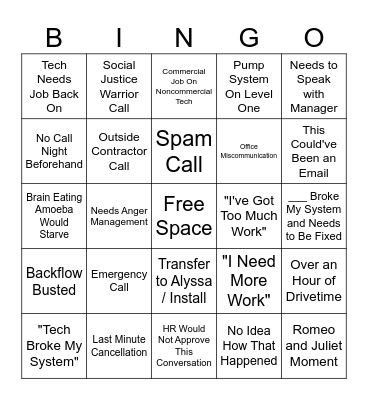 Rainscapes Bingo Card