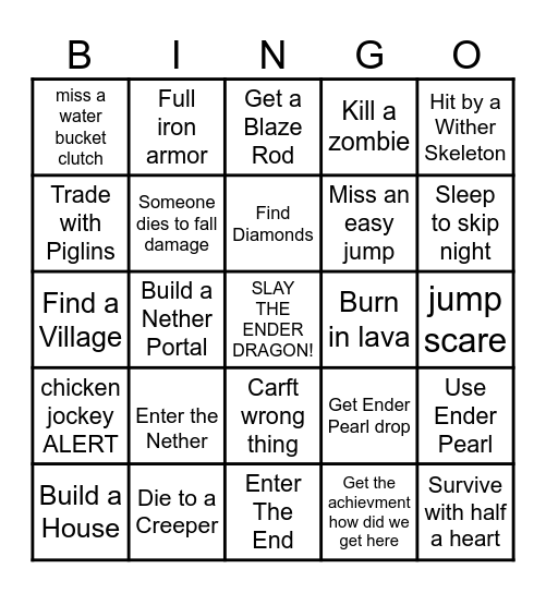 VLT Bingo Card