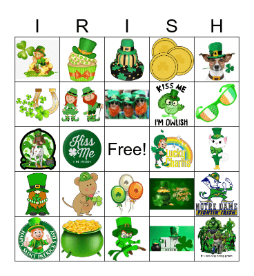 Happy St. Patricks Day Bingo Card