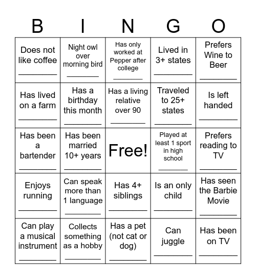 VDC Summit 2026 Bingo Card