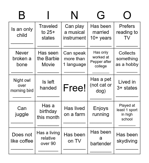 VDC Summit 2026 Bingo Card