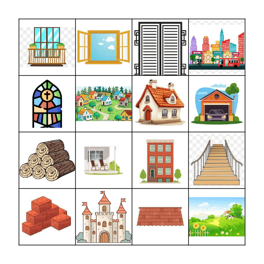 La maison Bingo Card