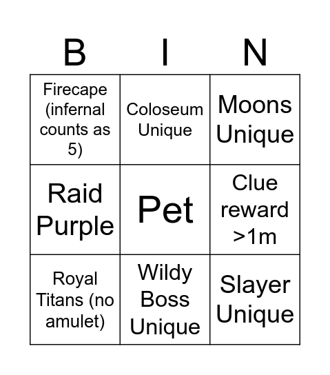 King of the Hill Bingo Card