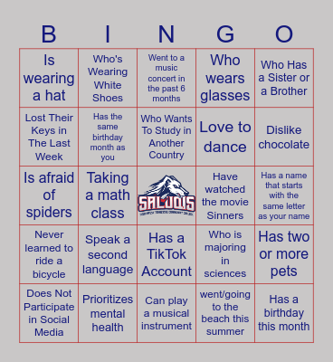 ICE BREAKER Bingo Card