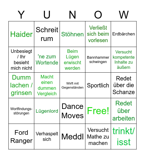 Drachenlord Bingo Card