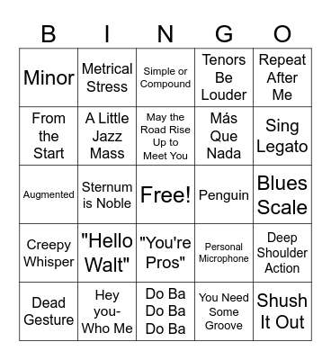 RMC BINGO Card