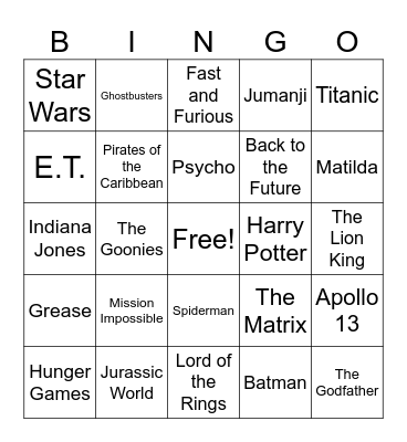 Lights, Camera, Dispatch! Bingo Card
