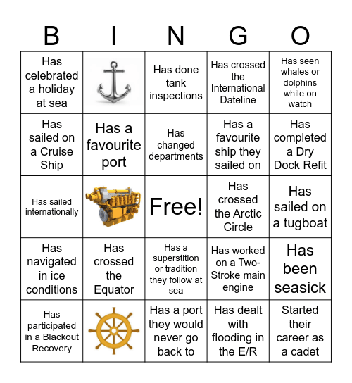 MGSD Bingo Card