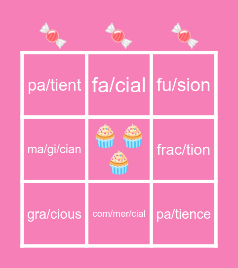 cupcake bingo ✨ Bingo Card