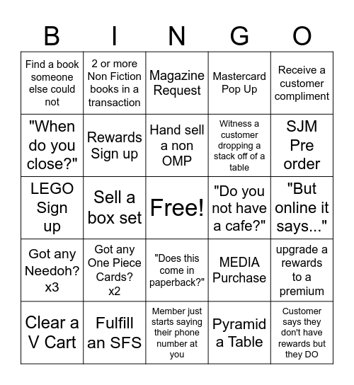 BN Tampa 3429 Bingo Card